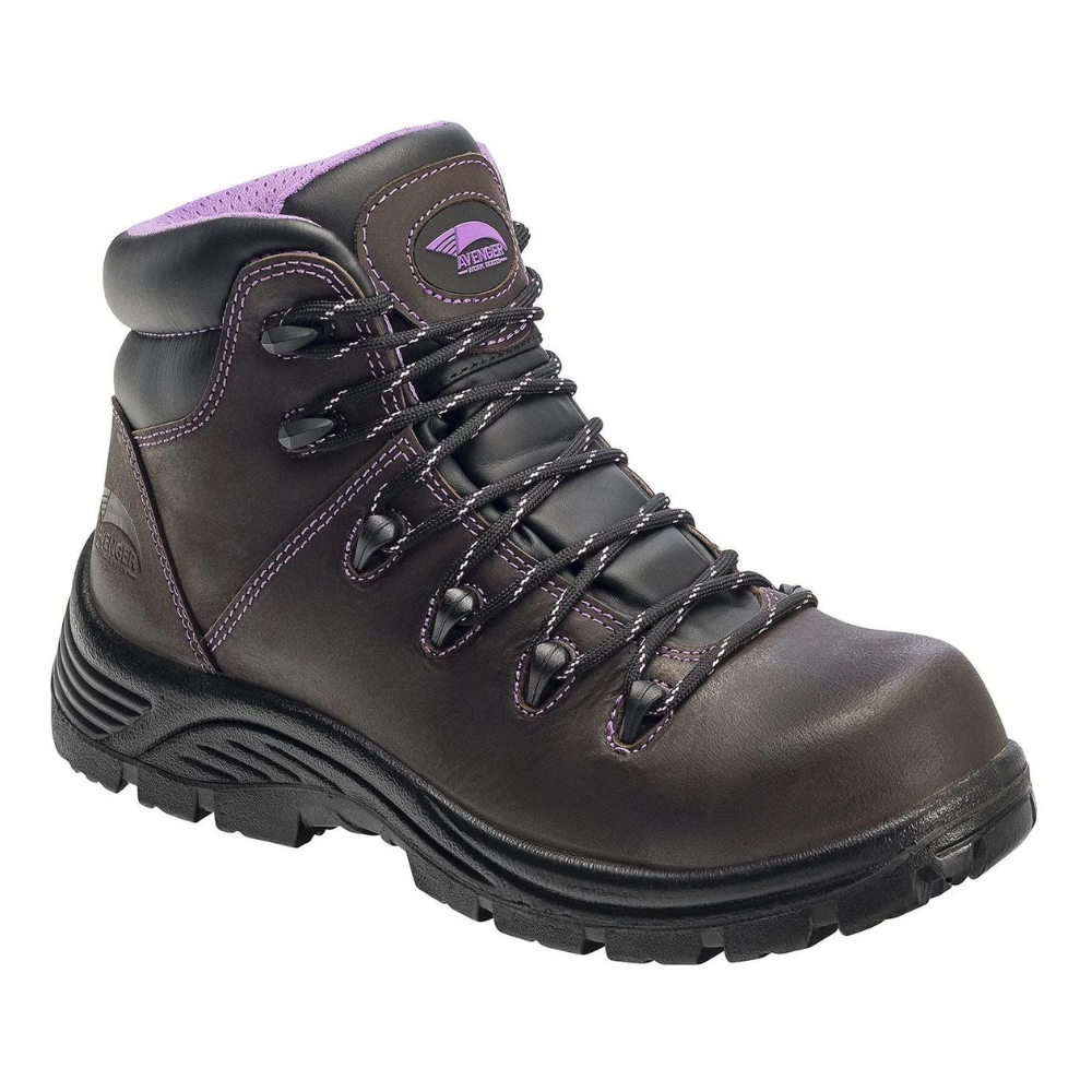 Avenger 7123 Womens Framer Brown WP Slip Resistant Composite Toe Boots from GME Supply